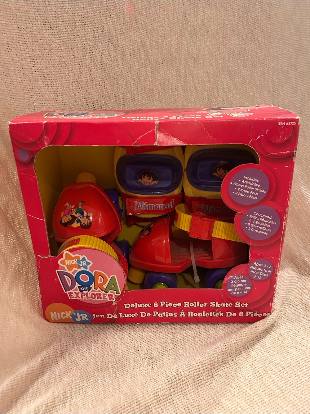 Dora the Explorer Kids Red Roller Skate Set